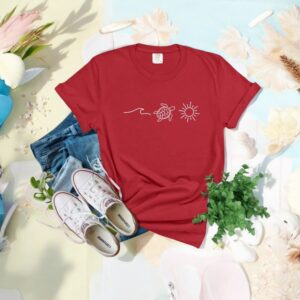 Ocean Turtle T-Shirt, Summer Beach Shirt