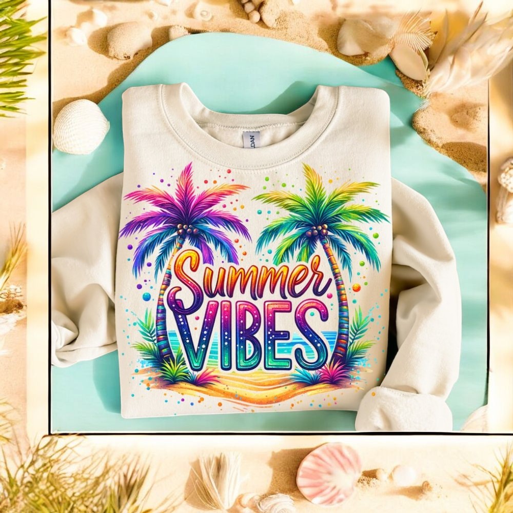 Summer Vibes Png, Tropical Beach Clipart