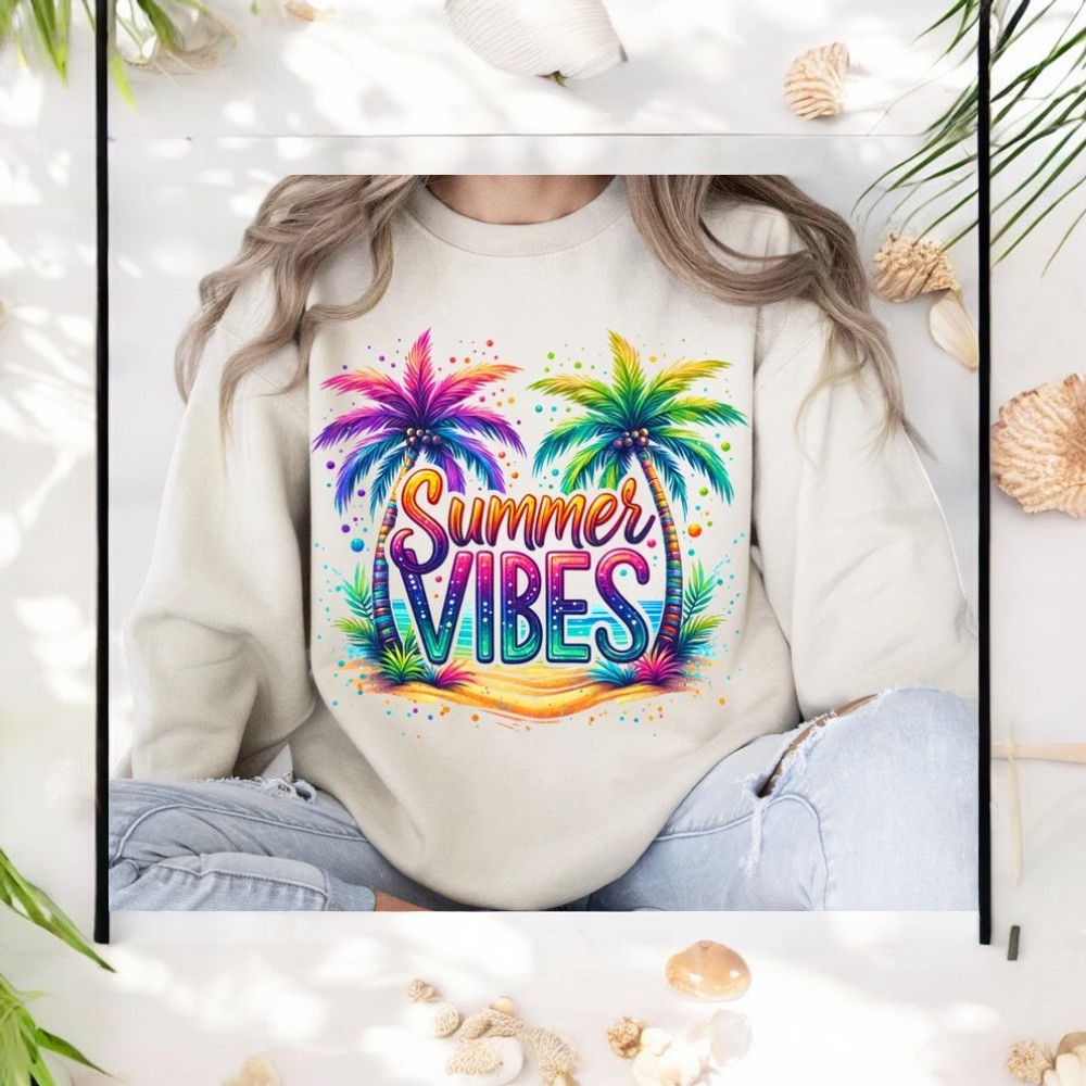 Summer Vibes Png, Tropical Beach Clipart