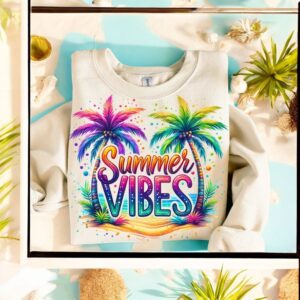 Summer Vibes PNG, Tropical Sublimation Design