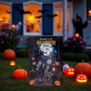 Halloween Band Garden Flag, Monster Music Yard Decoration