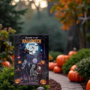 Halloween Band Garden Flag, Monster Music Yard Decoration