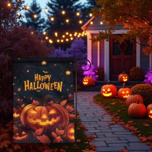 Happy Halloween Garden Flag, Double-sided Porch Decor