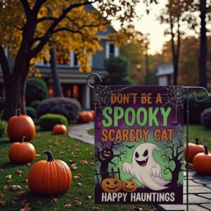 Halloween Garden Flag, Spooky Ghost Yard Decor