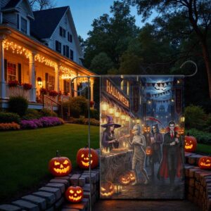 Halloween Garden Flag, Spooky Yard Decor