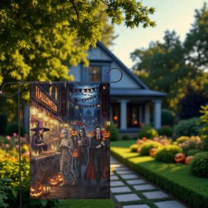 Halloween Garden Flag, Spooky Yard Decor