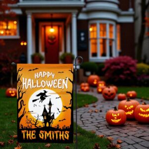 Halloween Garden Flag, Witch Porch Yard Flag