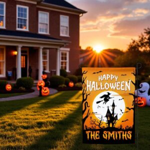 Halloween Garden Flag, Witch Porch Yard Flag