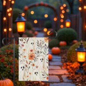 Halloween Ghost Garden Flag, Fall Outdoor Decor