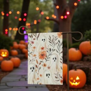 Halloween Ghost Garden Flag, Fall Outdoor Decor