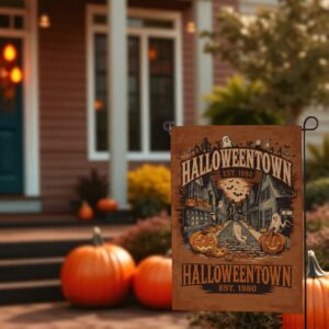Halloweentown Flag, Halloween Garden Decor