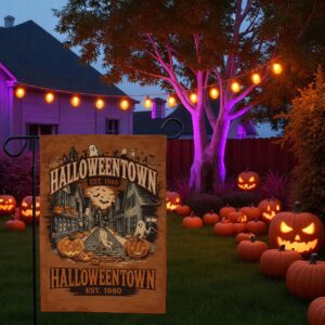 Halloweentown Flag, Halloween Garden Decor