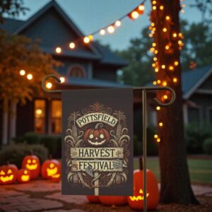 Harvest Festival Yard Flag, Rustic Halloween Decor