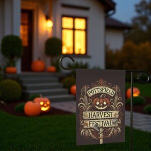 Harvest Festival Yard Flag, Rustic Halloween Decor