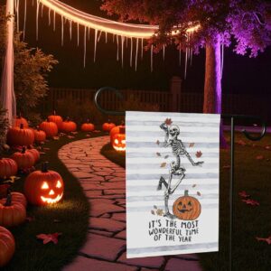 Pumpkin Fall Garden Flag, Halloween Welcome Flag