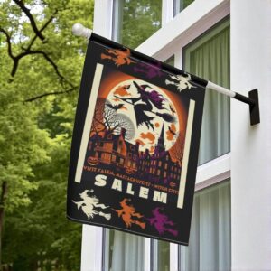 Salem Witch City Garden Flag, Halloween Yard Decor