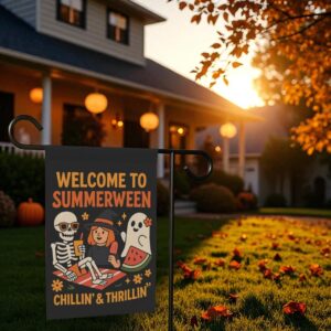 Summerween Garden Banner, Halloween Outdoor Decor