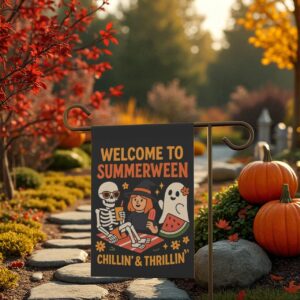 Summerween Garden Banner, Halloween Outdoor Decor