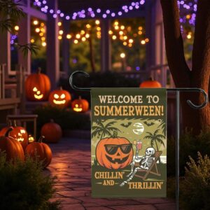 Summerween Garden Flag, Halloween Lawn Decor