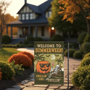 Summerween Garden Flag, Halloween Lawn Decor
